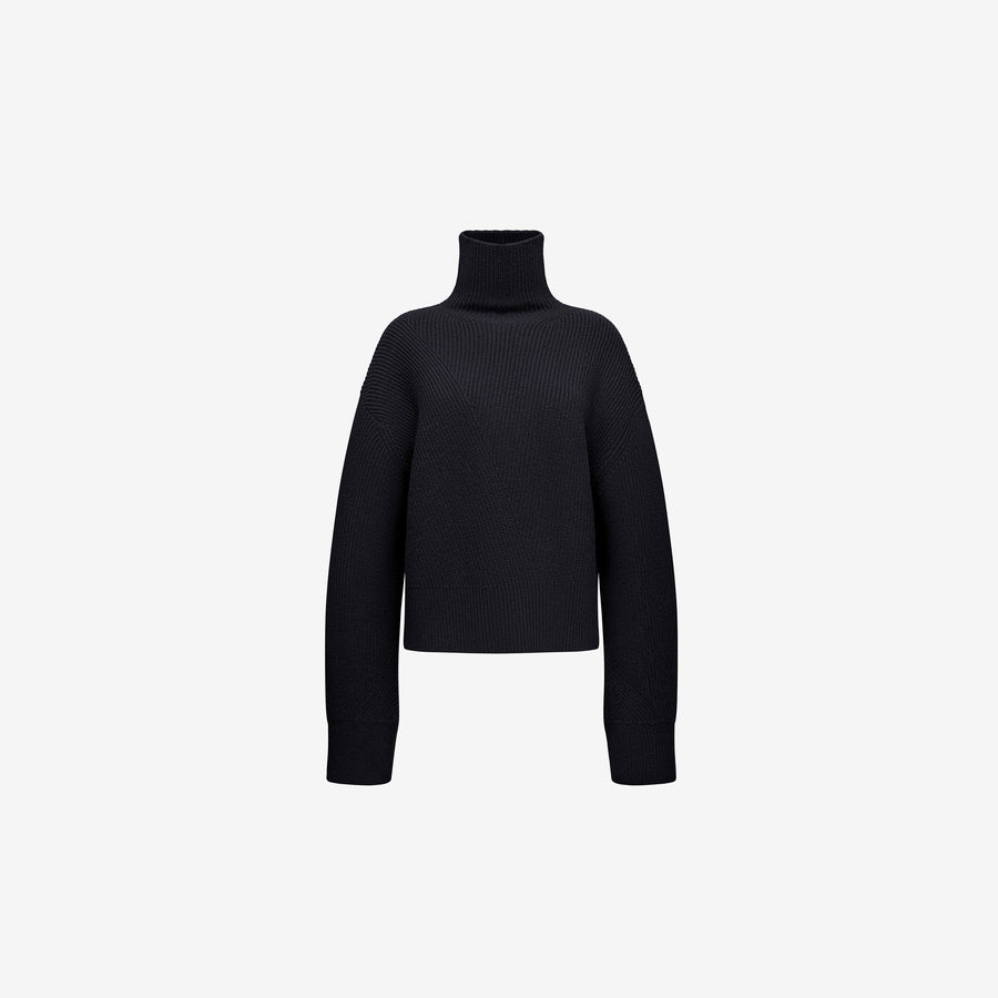OVERSIZE CASHMERE SWEATER IN BLACK