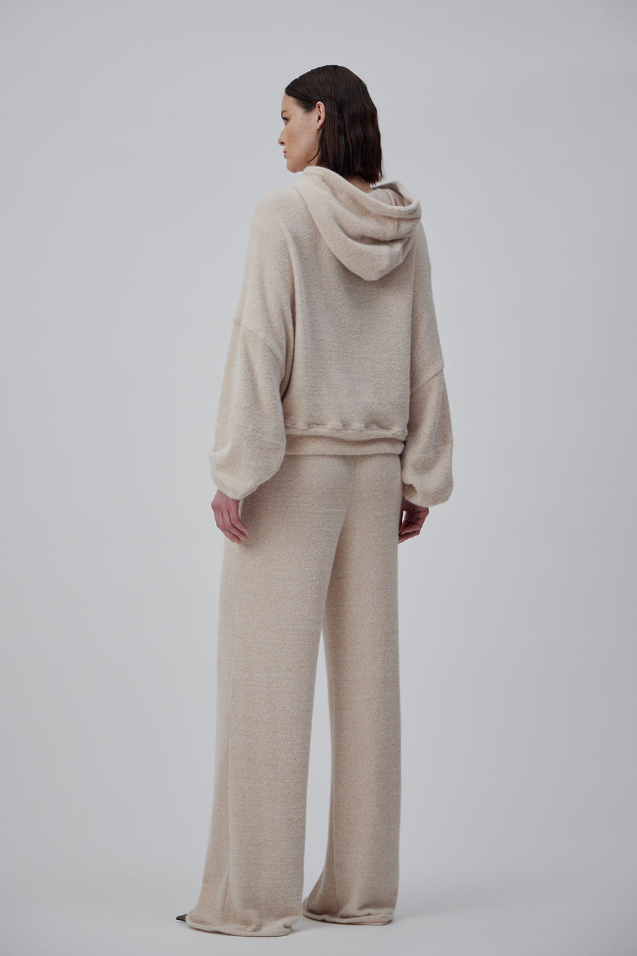 OVERSIZE HOODIE IN BEIGE MELANGE