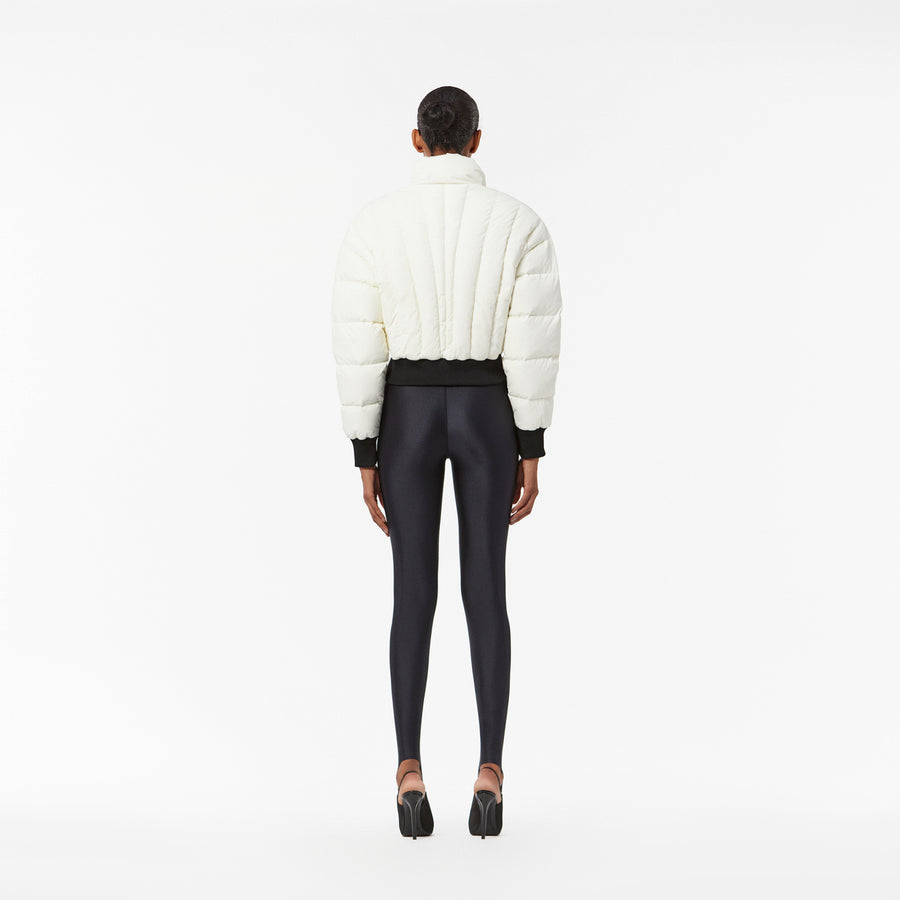 CROPPED PUFFER JACKET IN WHITE