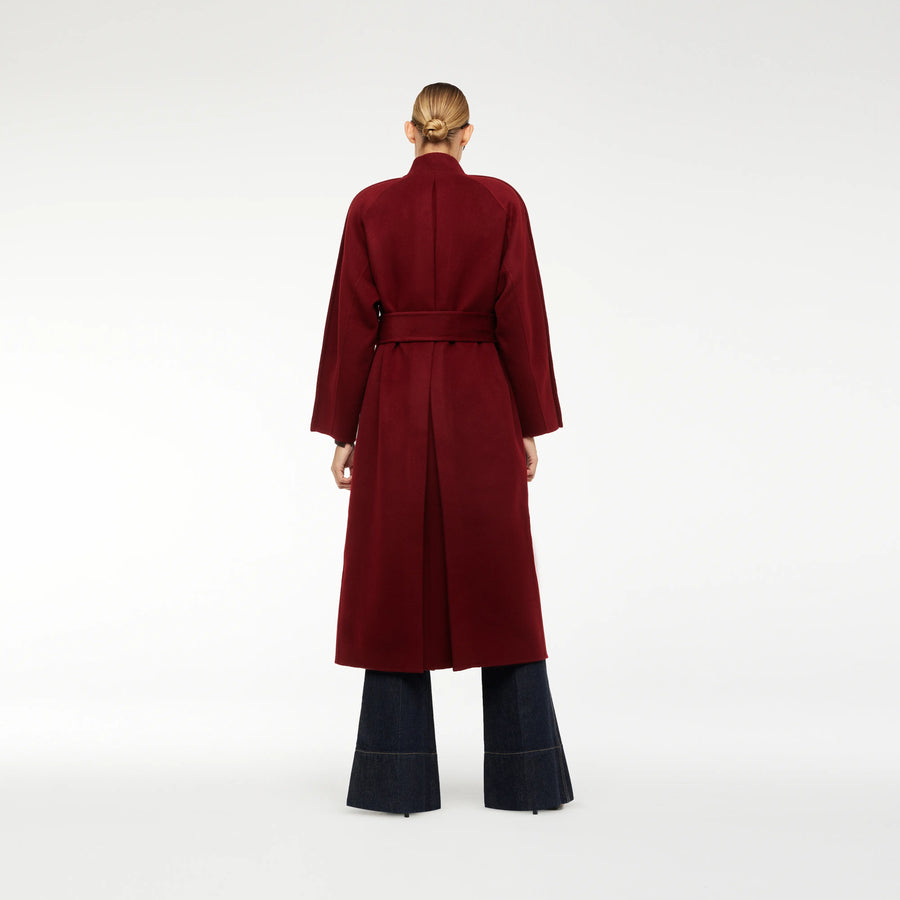 OVERSIZED WRAP COAT IN NEW RED