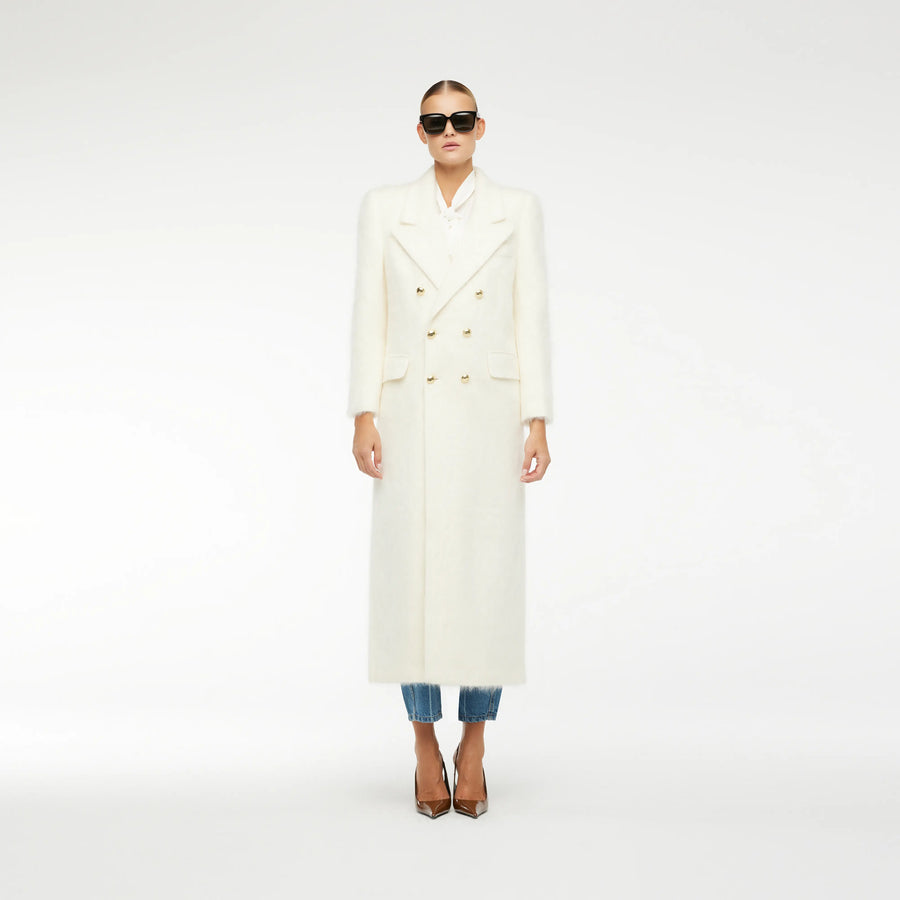 CASHMERE COAT IN WHITE