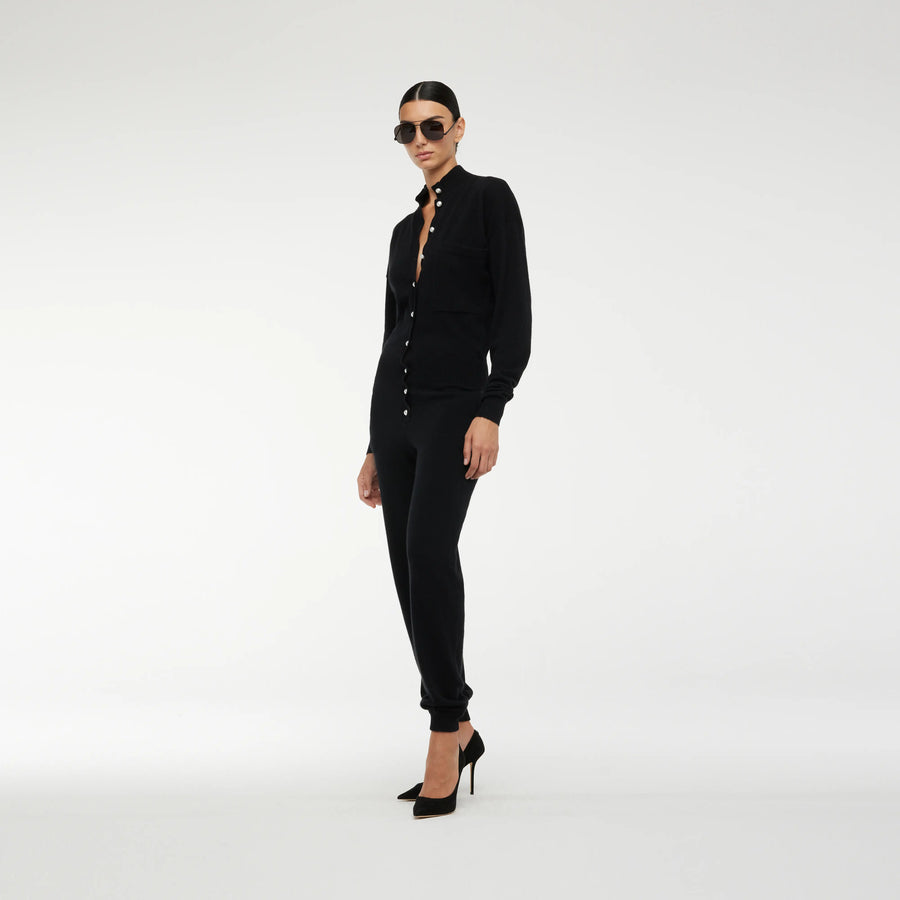 CASHMERE JUMPSUIT IN BLACK