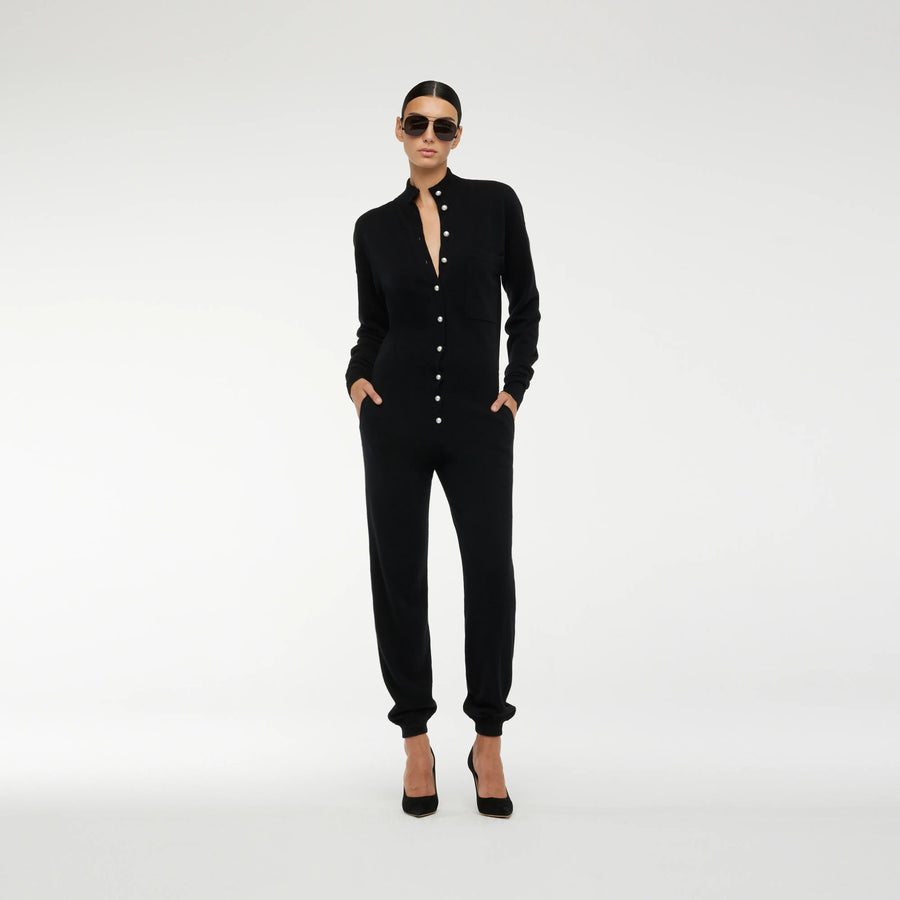 CASHMERE JUMPSUIT IN BLACK
