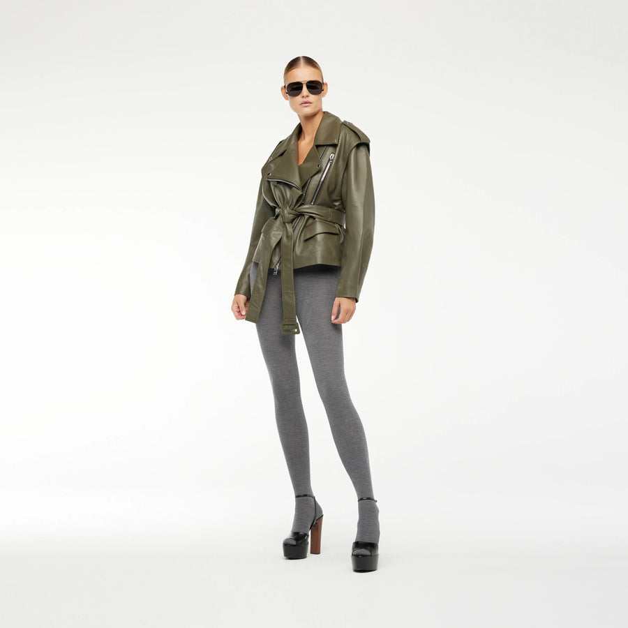 TIGHTS RIBS LEGGING IN METAL GREY