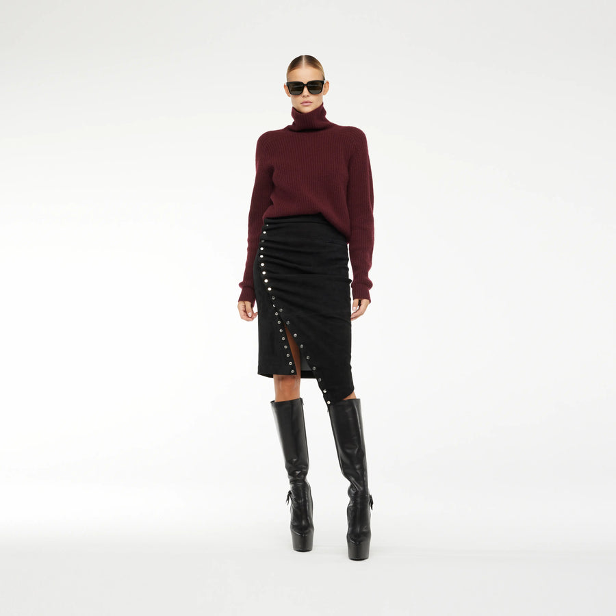 CASHMERE SWEATER IN DARK RED