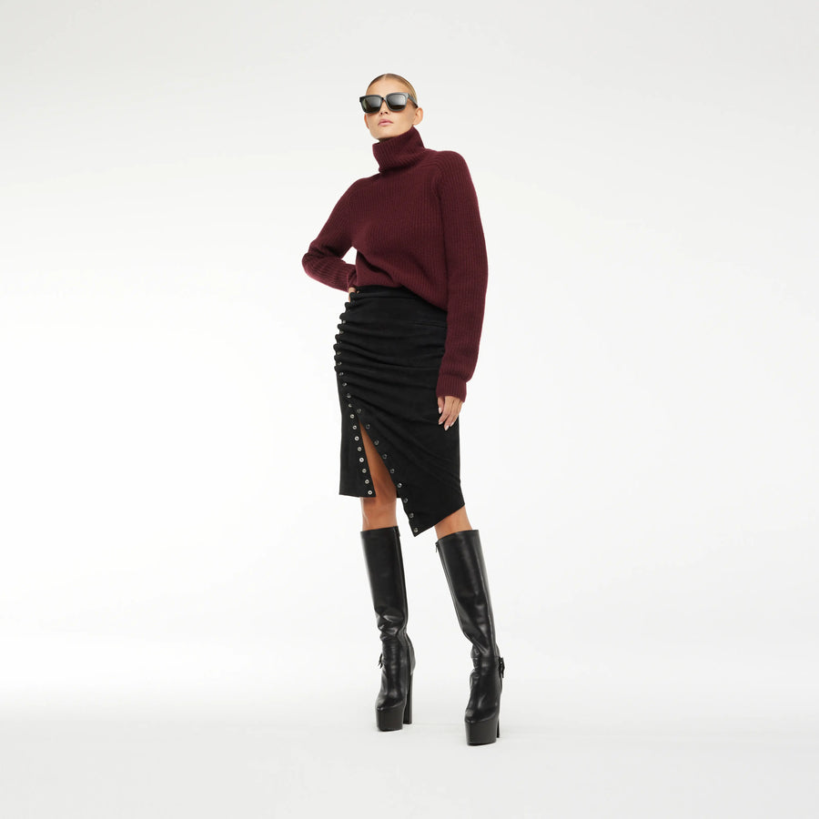 CASHMERE SWEATER IN DARK RED