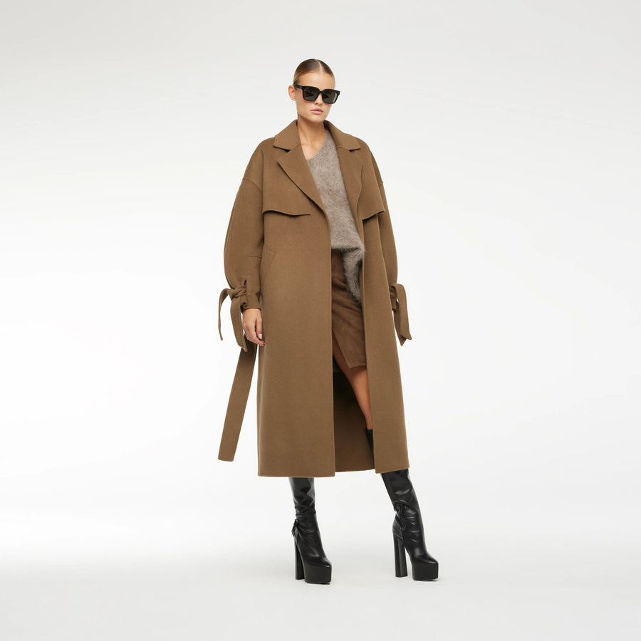 CASHMERE TRENCH-COAT IN MOCCA