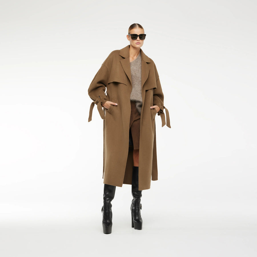 CASHMERE TRENCH-COAT IN MOCCA