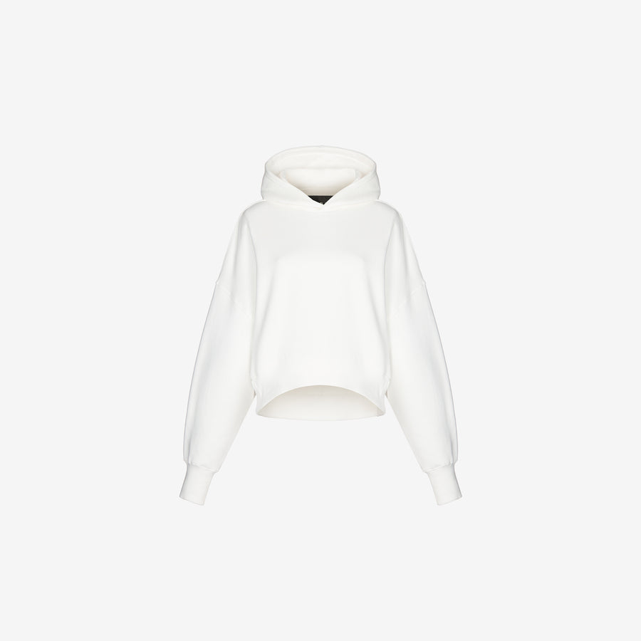 HOODIE IN WHITE  ORGANIC COTTON