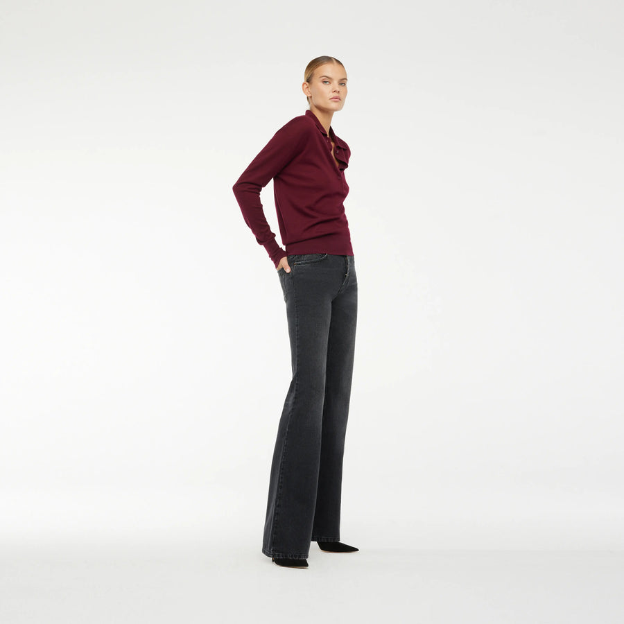 USED FLAT LOSE FIT DANIM PANTS IN VINTAGE BLACK