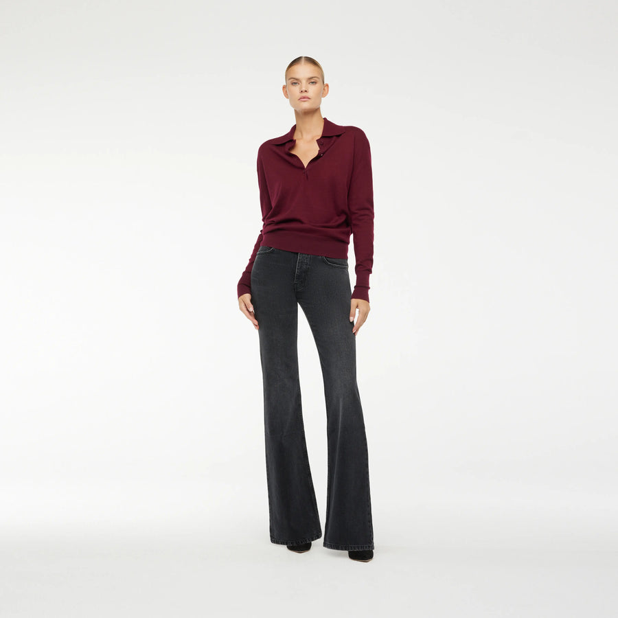 USED FLAT LOSE FIT DANIM PANTS IN VINTAGE BLACK