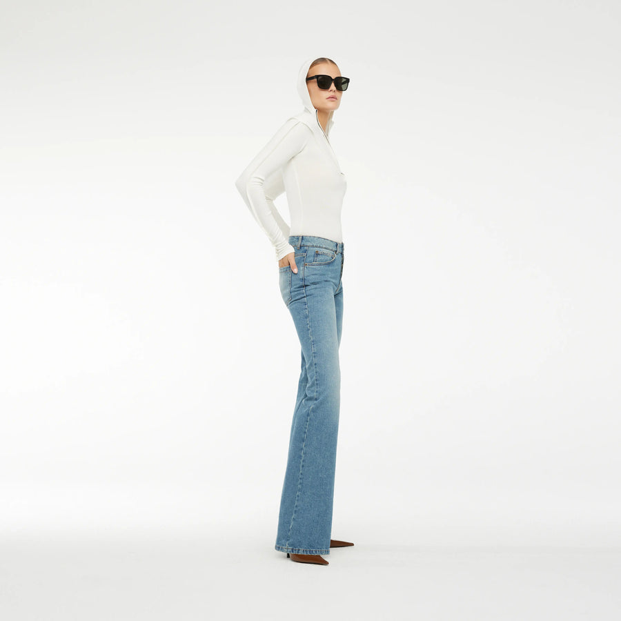 HIGH-WAISTED FIVE-POCKET JEANS IN VINTAGE BLUE