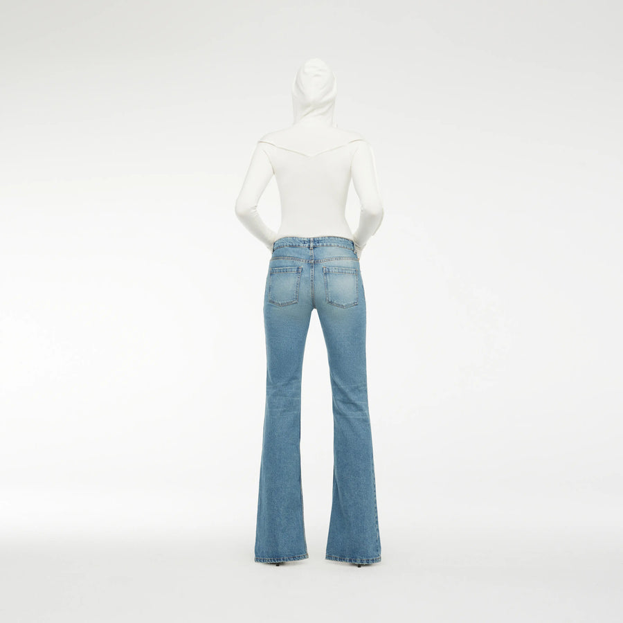 HIGH-WAISTED FIVE-POCKET JEANS IN VINTAGE BLUE