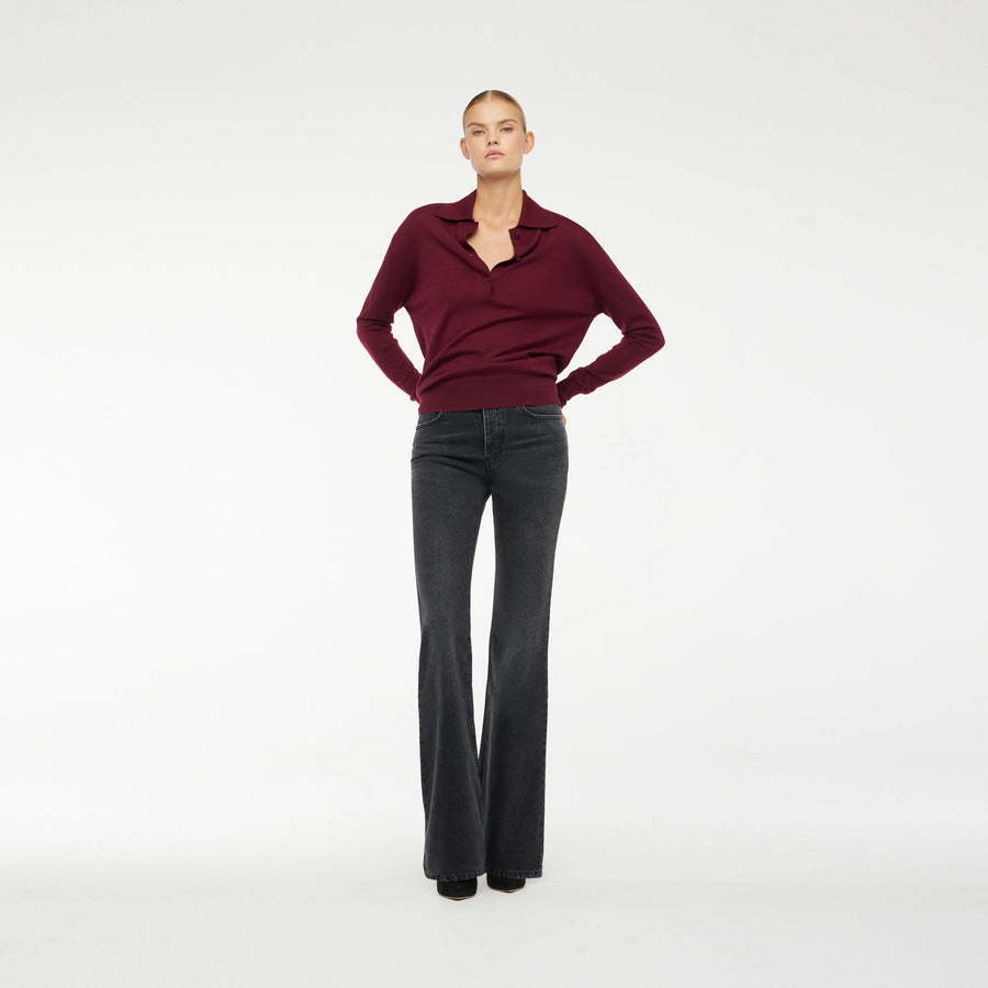 USED FLAT LOSE FIT DANIM PANTS IN VINTAGE BLACK