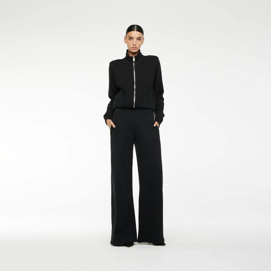 SWEATSHIRT WITH HIGH-NECK IN BLACK