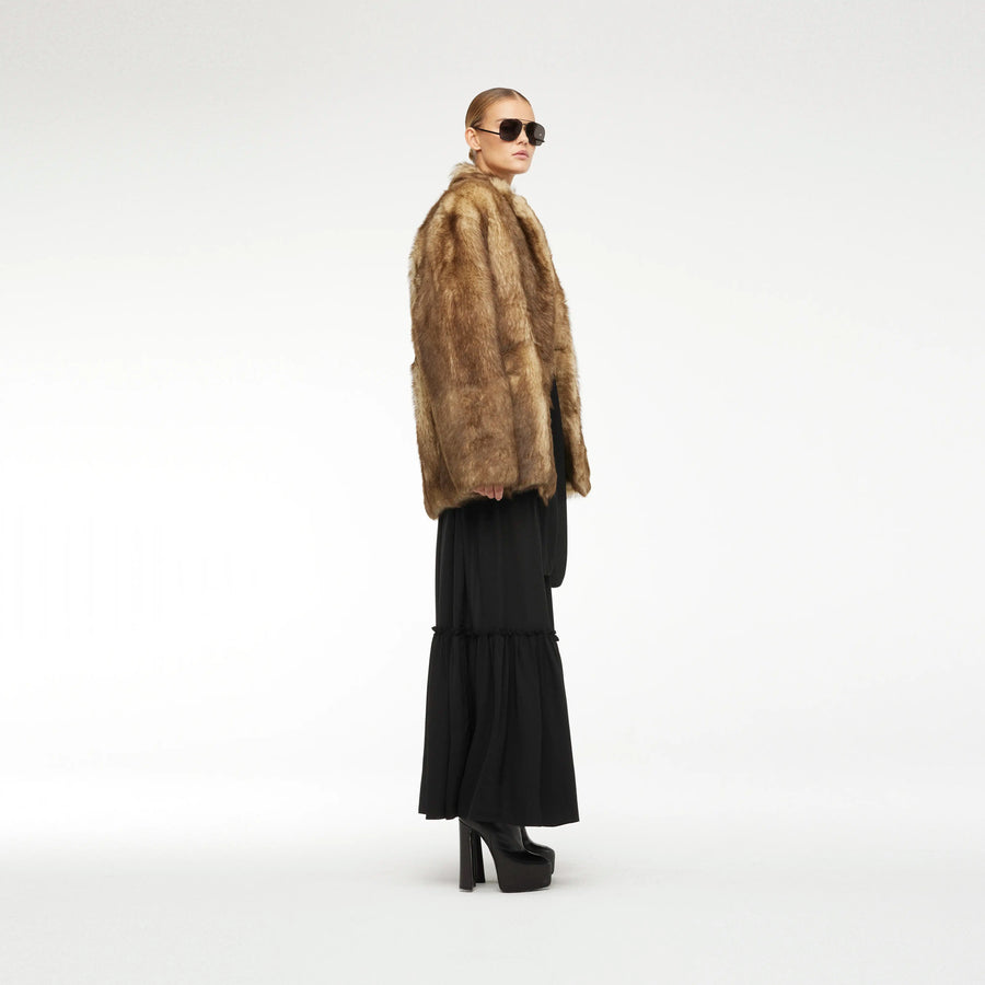 OVERSIZE TOSCANA SHERARLING BLAZER