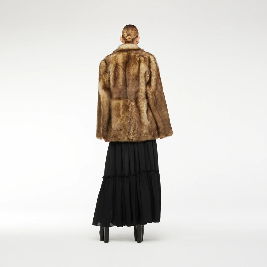 OVERSIZE TOSCANA SHERARLING BLAZER