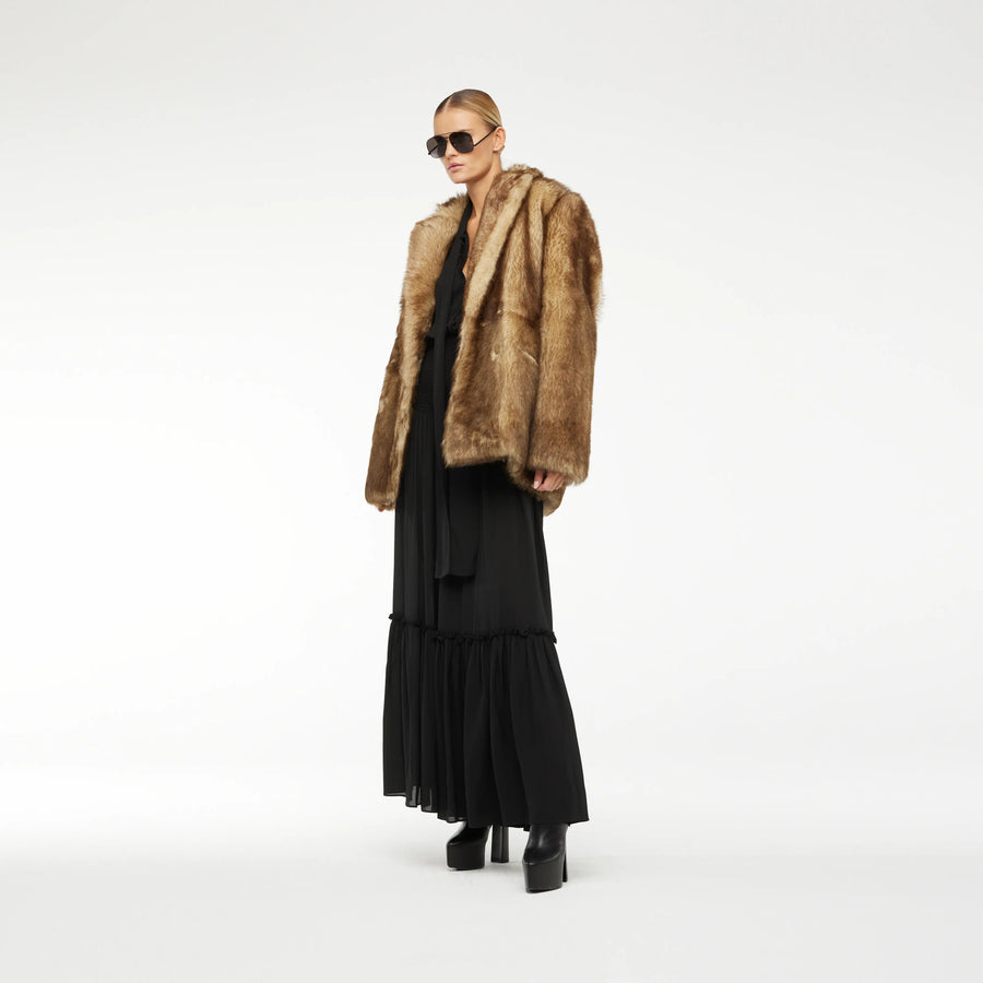 OVERSIZE TOSCANA SHERARLING BLAZER