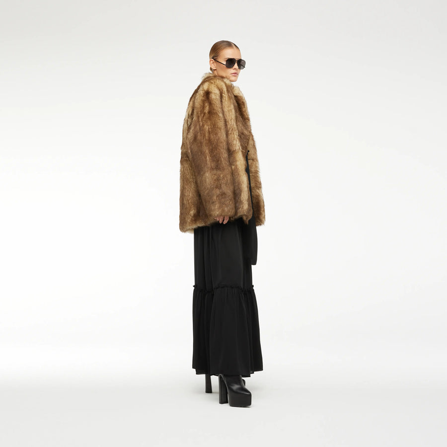 OVERSIZE TOSCANA SHERARLING BLAZER