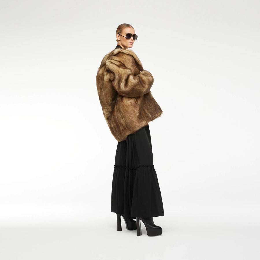 OVERSIZE TOSCANA SHERARLING BLAZER