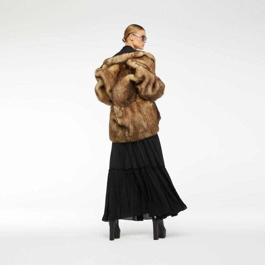OVERSIZE TOSCANA SHERARLING BLAZER