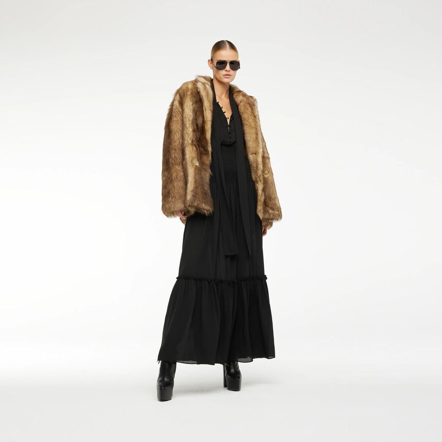 OVERSIZE TOSCANA SHERARLING BLAZER