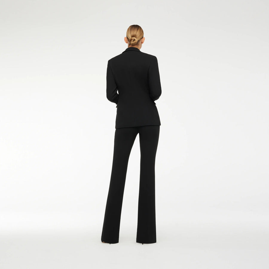 BLAZER IN BLACK WOOL CREPE