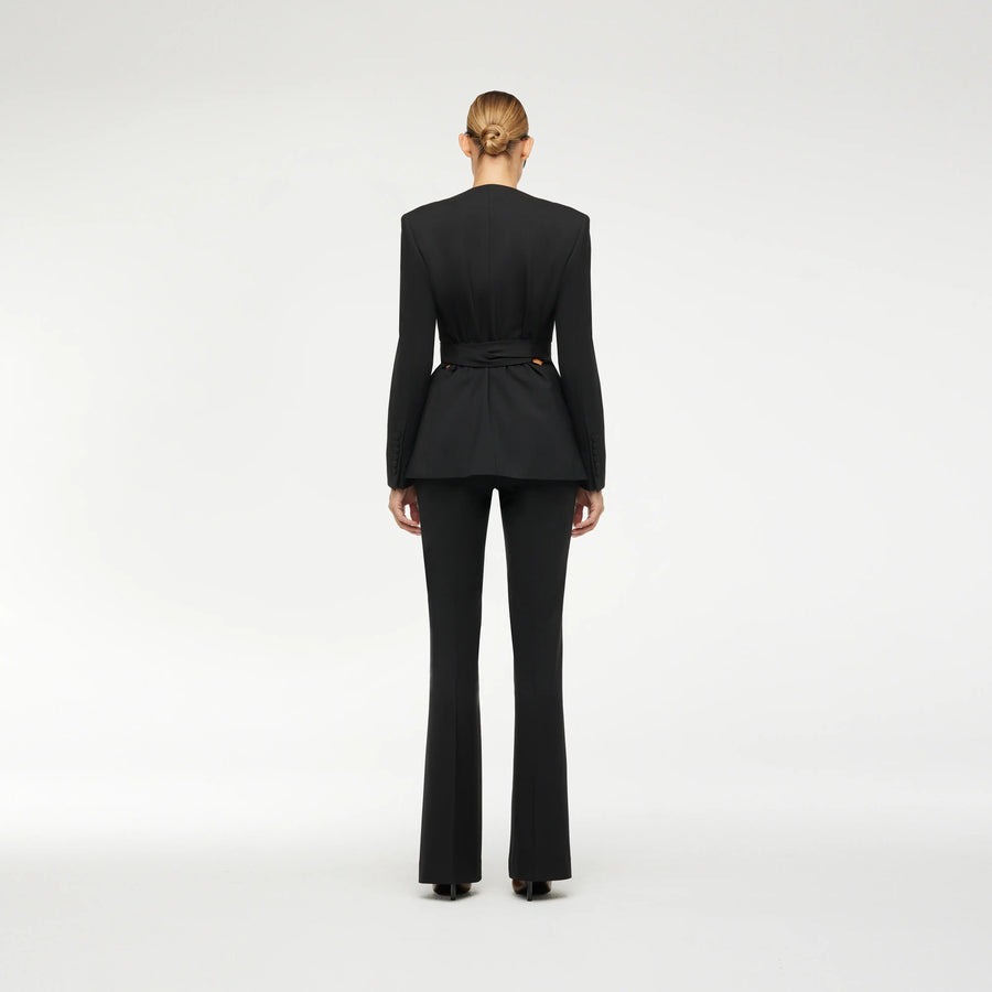 BLAZER WITHOUT COLLAR IN BLACK