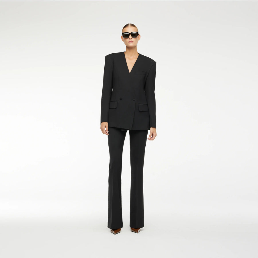 BLAZER WITHOUT COLLAR IN BLACK