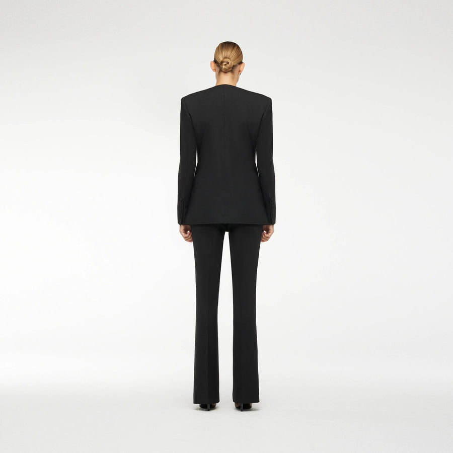 BLAZER WITHOUT COLLAR IN BLACK