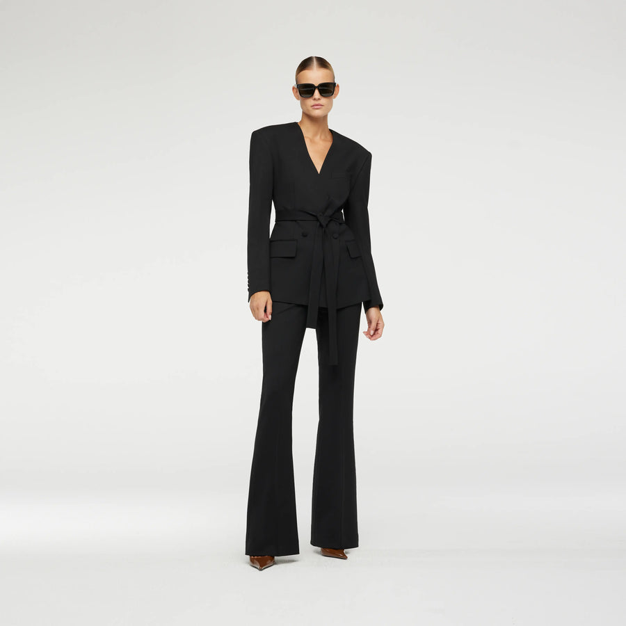 BLAZER WITHOUT COLLAR IN BLACK
