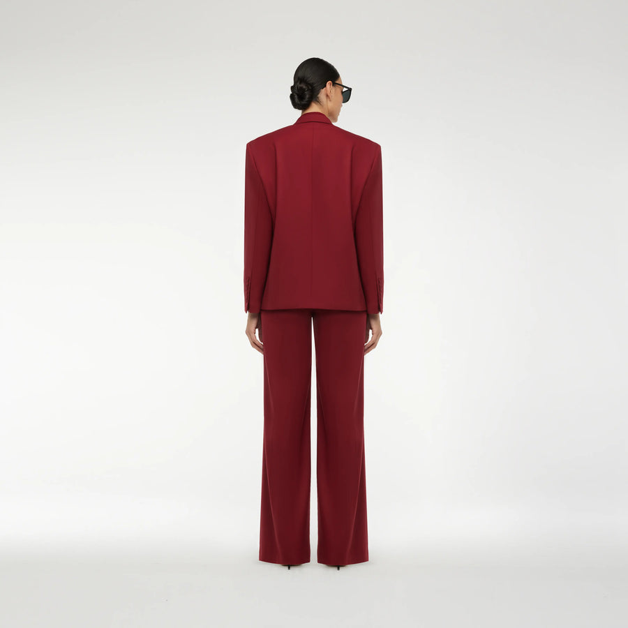 OVERSIZE MASCULINE BLAZER IN NEW RED