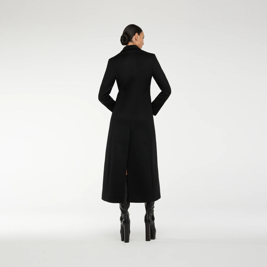 DOUBLE BREASTED COAT IN BLACK