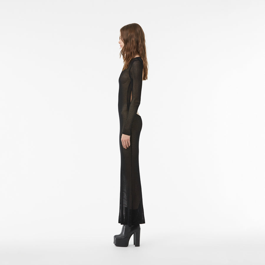 LONG CUT-OUT DRESS IN  CROCHET