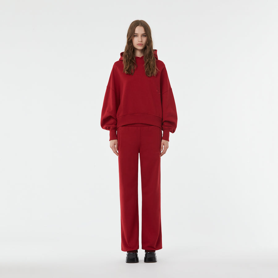 OVERSIZE HOODIE IN LIPSTICK RED